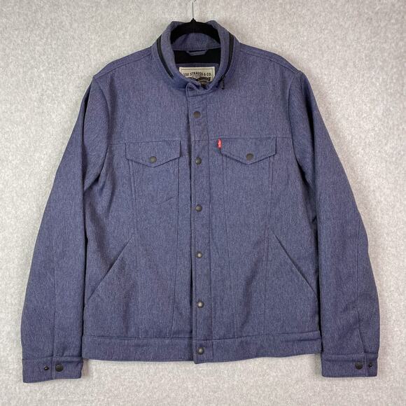 Levi's Mens M Blue Classic Stand Collar Trucker Jacket - Picture 1 of 8
